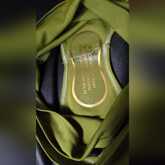 Olive green CUTE cut out swimsuit NEW no tags - Picture 11 of 11